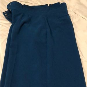 Turquoise Wide Leg Slacks